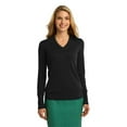 thumbnail image 1 of Port Authority LSW285 Ladies V-Neck Sweater, Black - Small, 1 of 1