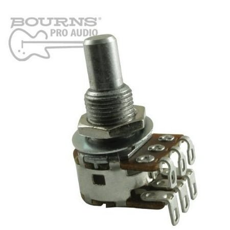 - Mini Blend-Balance Guitar Potentiometer, 500K Dual MN Taper / Center Detent, Solid Shaft By Bourns