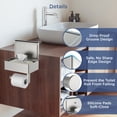 thumbnail image 4 of TVOFEK Brushed Nickel Wall Mount Toilet Paper Holder with Shelf, Stainless Steel Hidden Flushable Wipes Dispenser for Bathroom Sanitary Napkins, Tampons, 4 of 13