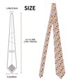 thumbnail image 3 of Naloa Cute Chickens Print Solid Color Tie Formal Necktie for Men，Suitable for business, daily life, work, 3 of 5