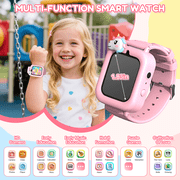 1.83 Kids Smart Watch for Girls HD Touch Screen with 39 Educational Games, Camera, Pedometer, Alarm Clock, ABC Learning, Music Player, Birthday Gift for Boys Girls Ages 5-12