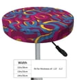 thumbnail image 4 of Susaid Colorful Snake Print Elastic Bar Stool Cover Personalized Washable Stool Cover for Barbershop Home Bar Kitchen-14 inch, 4 of 7