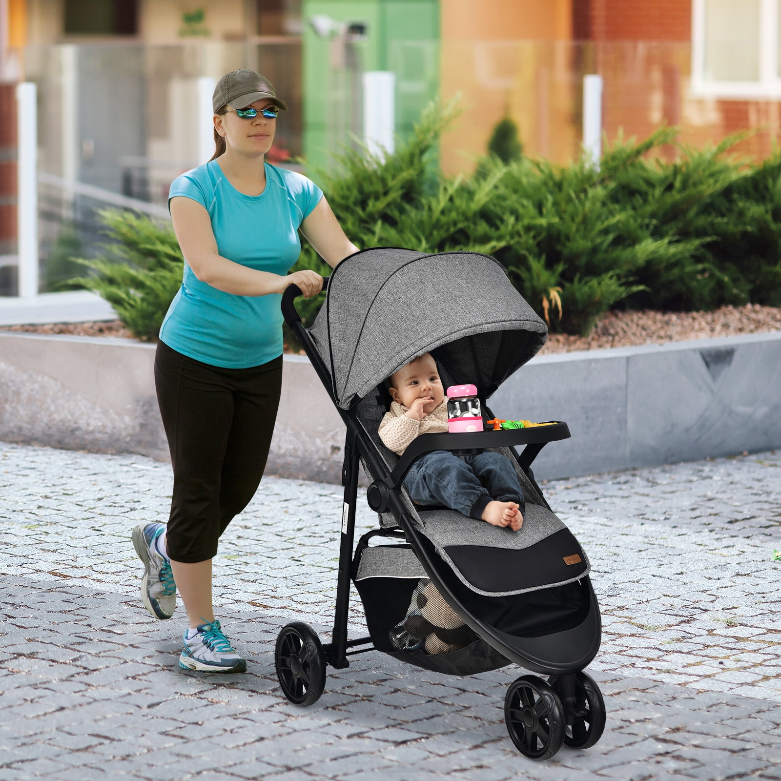 Buy Infans Baby Jogging Stroller Jogger Travel System w/Adjustable ...