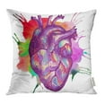 thumbnail image 1 of BSDHOME Purple Colorful Human Heart Raster for Your Realistic Symbolic Design Watercolor Pillowcase Cushion Cases 18x18 inch, 1 of 1