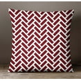thumbnail image 2 of S4Sassy Indian Cushion Cover Throw Pillow Case Ikat Print Maroon Pillow Cover Decor-12 x 12 Inches, 2 of 5