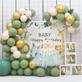 thumbnail image 5 of Rubfac 129 Piezas Globos Verde Salvia Globos de Látex Diferentes Tamaños 18 12 10 5 Pulgadas Kit de Globos de Fiesta Verde Oliva para Fiesta de Cumpleaños Graduación Baby Show, 5 of 5