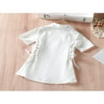 thumbnail image 3 of PENGXIANG Mode Bambin Filles Été Robe Veste Outwears Bandage Tour vers le Bas Col une Ligne Robe Noire 2-3 Ans, 3 of 9