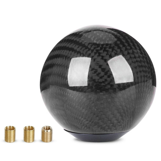 Riwesomey Perilla de palanca de cambios de coche, piezas de repuesto de componentes, perillas de palanca de cambios de fibra de carbono profesional, pieza Automoción decorativa y accesorios Negro Riwesomey VI017495-02