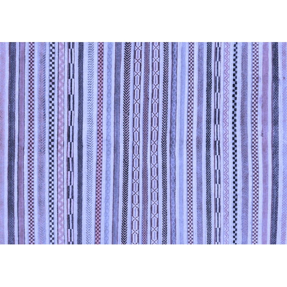Ahgly Company Machine Washable Indoor Rectangle Abstract Blue Modern Area Rugs, 7' x 9'