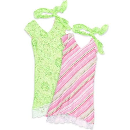 George - Girl's Reversible Stripes & Dot Blossoms Dress