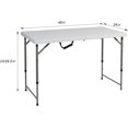thumbnail image 2 of 48 inches Folding Table Camping Table BBQ Portable Desk Outdoor Dinner Table Utility Table,CA-SPHP-122CZ, 2 of 3