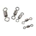 thumbnail image 3 of 210 Piece Lot - 8 Different Shapes Solid Metal Fishing Swivels with Bearings and Rings Connector, 3 of 8