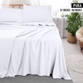 thumbnail image 2 of Flat Sheet - 1 Pack (Full, White) - Soft Brushed Microfiber Fabric - Shrinkage & Fade Resistant Top Sheet - Easy Care Bed Sheet, 2 of 9