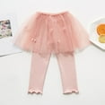 thumbnail image 2 of CHEEREAM Toddler Little Girls Footless Leggings Lace Ruffle Tutu Skirt Pantskirt 1-10Years, 2 of 4