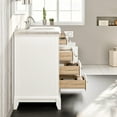 thumbnail image 6 of Eviva Elite Stamford 42" White Bathroom Vanity w/ Double Ogee Edge White Carrara Quartz Top and Undermount Sink, 6 of 8