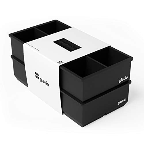 2-Pack Large Square Silicone Ice Cube Trays for Whiskey, Cocktails, Coffee – Slow-Melting, Reusable, and BPA-Free