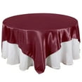 thumbnail image 6 of Efavormart 90" SATIN Square Tablecloth Overlay For Wedding Catering Party Table Decorations BURGUNDY Square Tablecloth Cover, 6 of 10