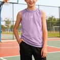thumbnail image 2 of NIEWTR Toddler Tank Tops 0-24M 2T 3T 4T 5T 6T Boys Summer Clothes Sleeveless Undershirt Tank Top Soft Cotton Tee Shirts for Boys and Girls(A-Purple,11-12 Years), 2 of 6