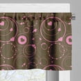 thumbnail image 3 of Ambesonne Hearts Valance Pack of 2, Valentines Day Circles, 54"X18", Pink Brown, 3 of 5