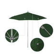 thumbnail image 2 of California Umbrella  7.5' Rd. Aluminum Frame, Fiberglass Rib Market Umbrella, Push Open,Anodized Silver Finish, Pacifica Fabric Hunter Green, 2 of 5