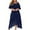 Blue, variant on Travel Dress for Women, Plus Size Women Dress Sexy Ruffle Strapless Lace Splicing Short Sleeve Dresses