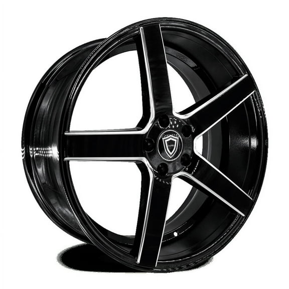 20X10 5-112 CAPRI #5178 GLOSSY BLACK/MILLING 38/66.6