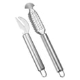 thumbnail image 1 of Dual-Wire Fish Scale Scraper & Gut Cleaner Set | Stainless Steel Multi-Functional Tool with Ginger Grater, Fish Scale Remover & Intestine Cleaning Knife | Fish Cleaning Kit, 1 of 9
