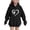 Black A4, variant on Hrsba Girls Boys Hooded Sweatshirt Hooded Shirt Jacket Unisex Fall Winter Top Long Sleeve Raglan Sleeve Hooded Sweatshirt for 5-15 Years Kids Winter Heart Print with Pockets