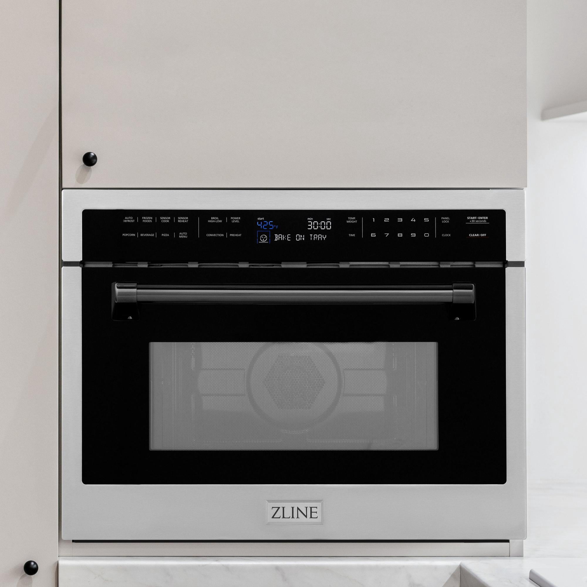 Zline MWOZ-24-MB Autograph Edition 24" Wide 1.6 Cu. Ft. 1000 Watt Built In Microwave -