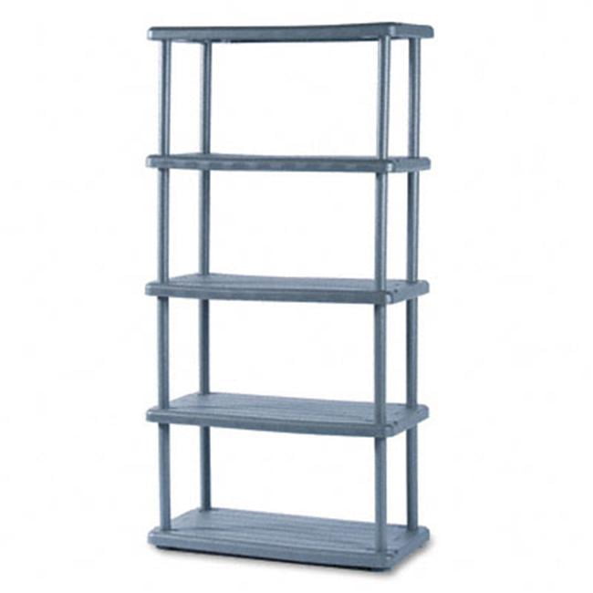 Iceberg Rough 'N Ready 5-Shelf Open Storage System, Black by Iceberg Enterprises, LLC