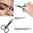 thumbnail image 5 of 2 Pieces Tweezers Scissor Handle Slant Tip Eyebrows Tweezers Scissors Shaped Eyebrow Plucker Tweezers for Facial Hair Plucker Remover Eyebrows Care(Straight Tip,black&silver), 5 of 7