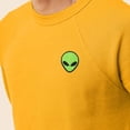 thumbnail image 5 of Dalix Alien Embroidered Fleece Crewneck Long Sleeve Sweatshirt Mens in Gold M Medium, 5 of 5
