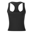 thumbnail image 3 of AherBiu Crop Tops for Women Racerback Workout Tank Top Square Neck Stretch Slim Fitted Going out Tops for Women, 3 of 5