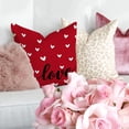 thumbnail image 3 of Valentines Day Pillow Covers 18x18 Inch Set of 2, Red Hearts Love Farmhouse Decorative Throw Pillowcases for Home Sofa Couch Cushion Decoration GW02-18, 3 of 6