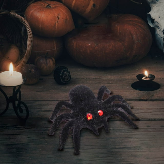 Kbndieu Simulation of Large Spiders Halloween Decorations Simulation Big Spider Prank Toy Scene Decoration Props Flocking Home Essentials