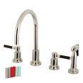 thumbnail image 3 of Kingston Brass Widespread Kitchen Faucets With Matte Black Finish KS8720DKLBS, 3 of 6