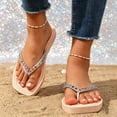 thumbnail image 2 of jiaxiM Flip Flops for Women Beach Thong Sandals for Women Wide Elegant Outdoor Slippers for Women Non- Arch Support Sandals for Women Rubber Sole Orthofeet Shoes for Women, 2 of 9