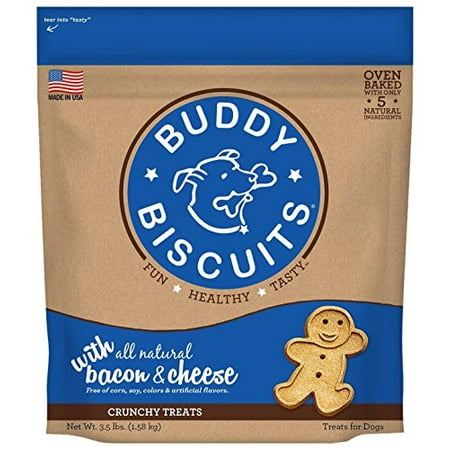 Buddy Biscuits Oven Baked Treats with Bacon & Cheese - 3.5