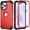 Red, variant on for iPhone 14 Pro Max Case, Slim Dual Layer 3 in 1 Heavy Duty Protection Hybrid Hard PC Soft Silicone Rugged Bumper Anti Slip Full-Body Protective Cases for iPhone 14 Pro Max, Red