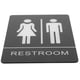 thumbnail image 1 of Unisex Restroom Sign with Braille for Shop Use PVC Material Black Color 3D Design, 1 of 5