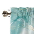 thumbnail image 5 of Hokiten Rod Pocket Curtain Valance, Marble Aqua, Farmhouse Window Valance for Living Room, Bedroom, Kitchen Gradient Gold Aesthetics Abstract Minimalist Art 42"W x 18"L, 5 of 8