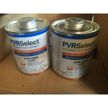 PVR SELECT ELECTRICAL PVC CLEAR CEMENT, 2 QUARTS