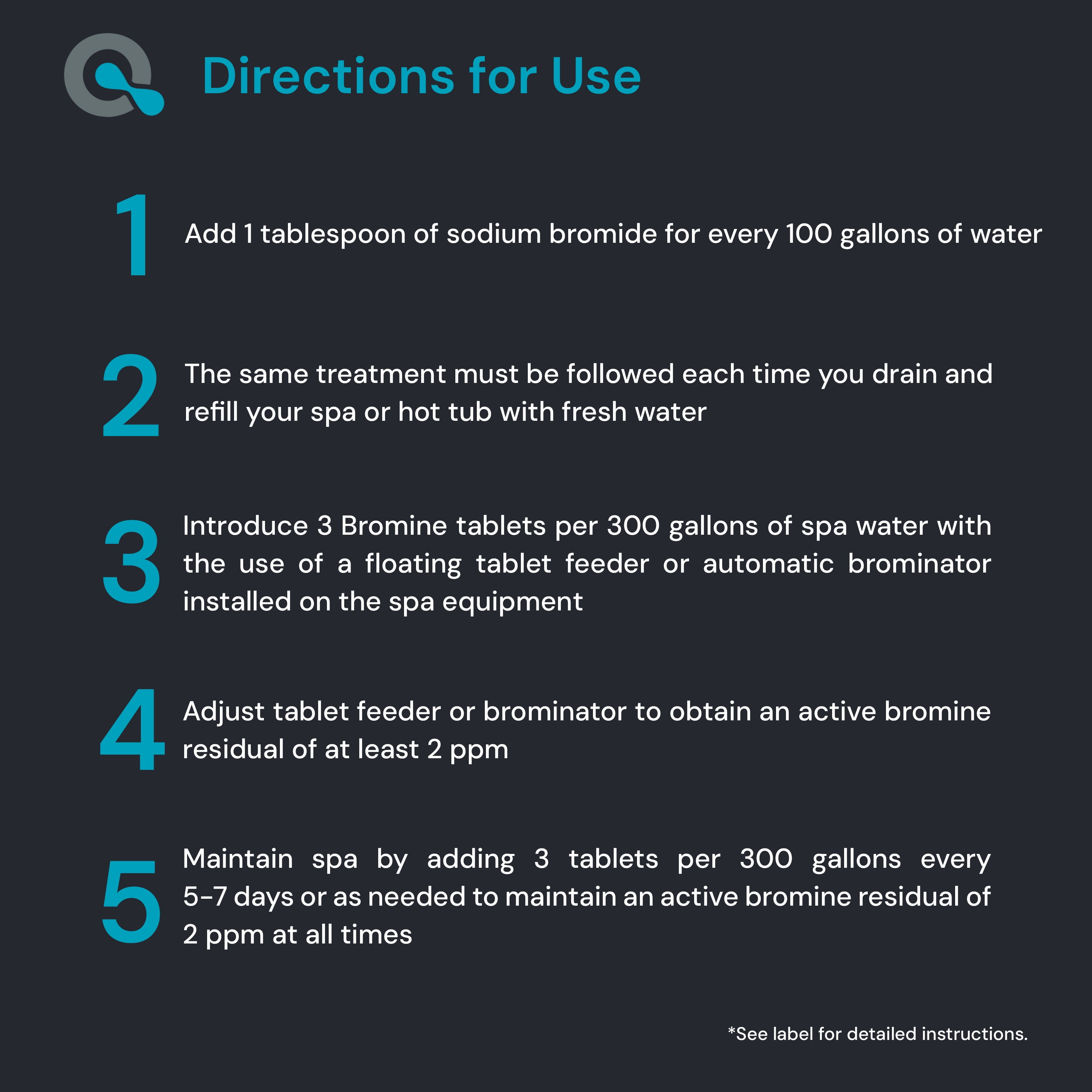 AquaDoc Hot Tub & Spa Bromine Tablets – Non-Chlorine Sanitizer for Clean & Balanced Water, 1.5lbs