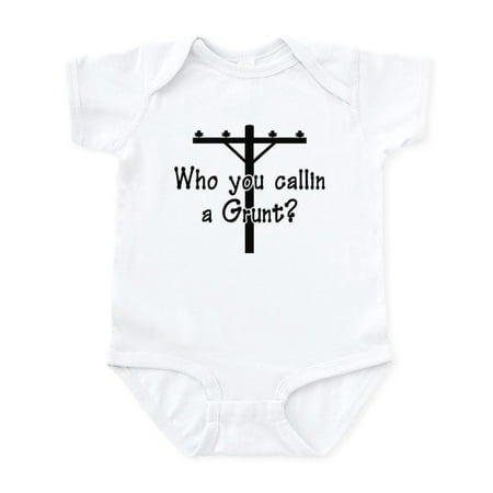 

CafePress - Who You Callin A Grunt Infant Bodysuit - Baby Light Bodysuit Size Newborn - 24 Months