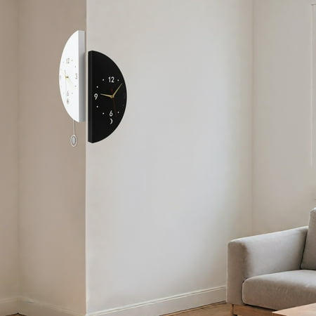 Wall Mounted Battery Powered Clock, Double Sided Corner Wall Clock, Modern Style Wall Clock for living rooms, bedrooms, studies, dining room