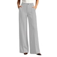 thumbnail image 2 of Atogsazn Womens Wide Leg Suit Pants Dressy Casual Loose Fit Bussiness Pants with Pocket Work Trouser Gray L Fashion, 2 of 7