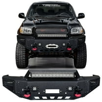 Vijay For 2000-2001-2002-2003-2004-2005-2006 Toyota Tundra Steel Front Bumper with Winch Plate and LED Lights