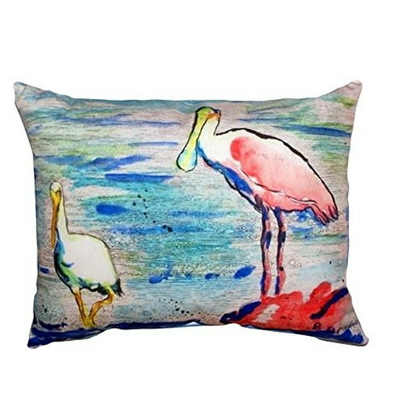 Spoonbill & Ibis No Cord Pillow 16x20
