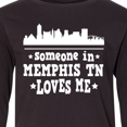 thumbnail image 4 of Inktastic Memphis Tennessee Someone Loves Me Skyline Long Sleeve Youth T-Shirt, 4 of 5