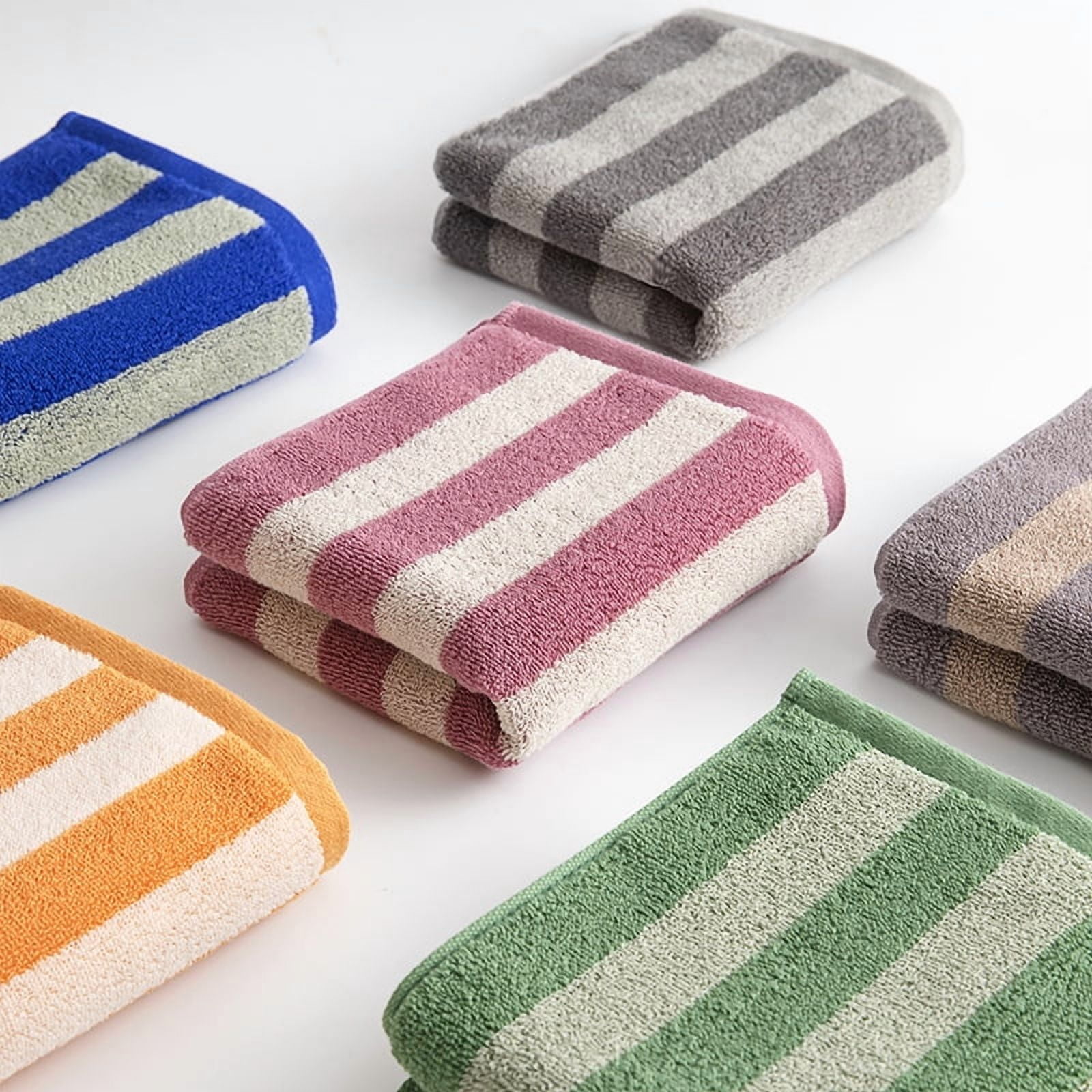 Zhuge 4-Pack Orange Cotton Body Wash Cloths 13.4×29.1in, Ultra Soft & Highly Absorbent Towels for Bathroom, Body & Face Cleansing, Home & Travel Daily Use